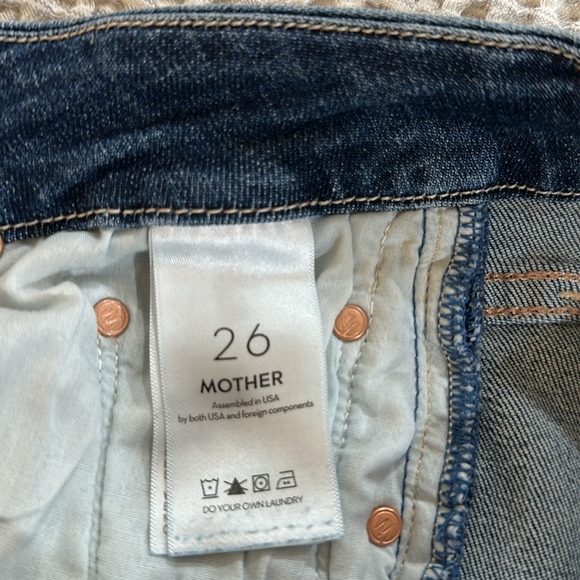 MOTHER Dark Blue Straight Leg Jeans 26 - Picture 7 of 9